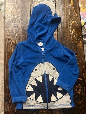 Hanna Andersson Royal Blue Shark Hoodie Jacket